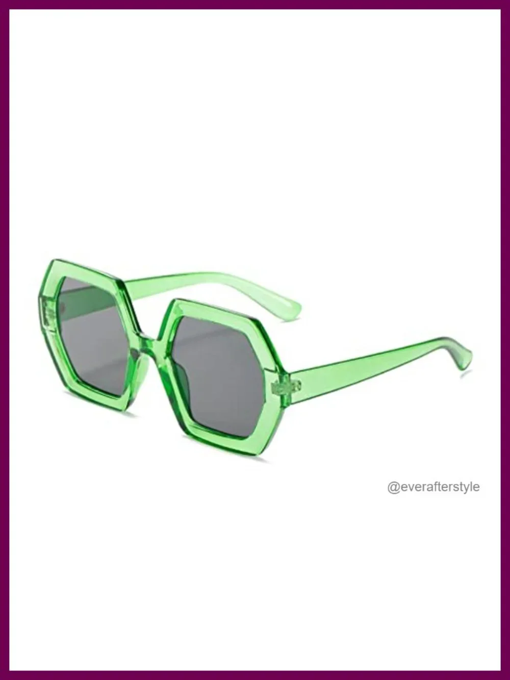 Oversized Retro Sunglasses Women Hexagonal Square 70s UV400